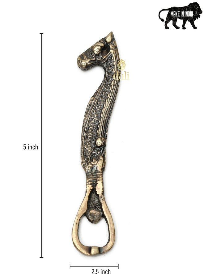 DULI Rare Vintage Beautiful Sea Horse Figured Design Brass Bottle Opener - Unique Collectible Classic Animal Figurative Bottle Opener (Sea-Horse Bottle Opener) - Image 4