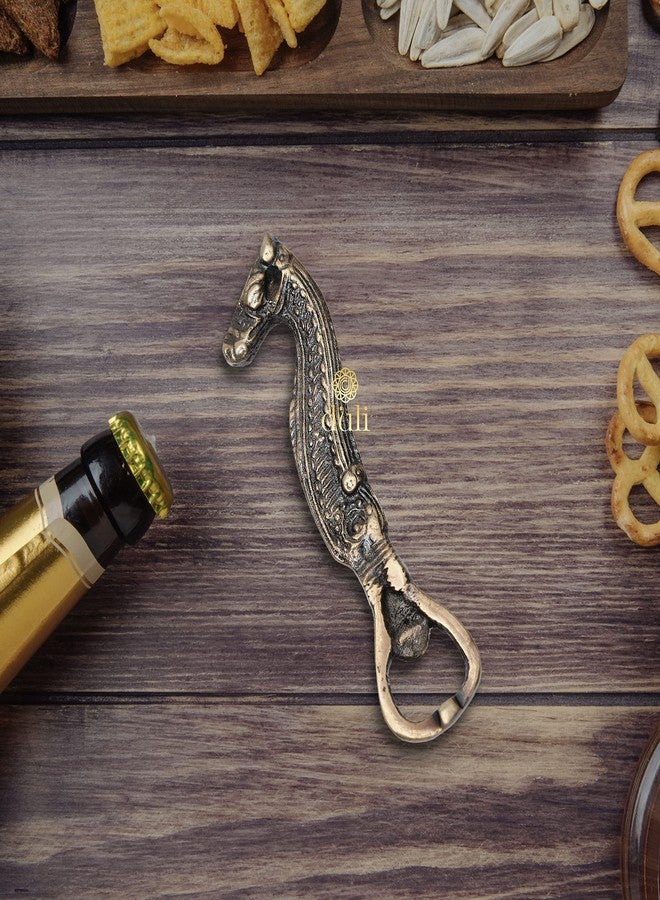 DULI Rare Vintage Beautiful Sea Horse Figured Design Brass Bottle Opener - Unique Collectible Classic Animal Figurative Bottle Opener (Sea-Horse Bottle Opener) - Image 2