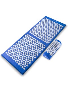 ProSourceFit ProsourceFit Acupressure Mat and Pillow Set for Back/Neck Pain Relief and Muscle Relaxation, Blue 