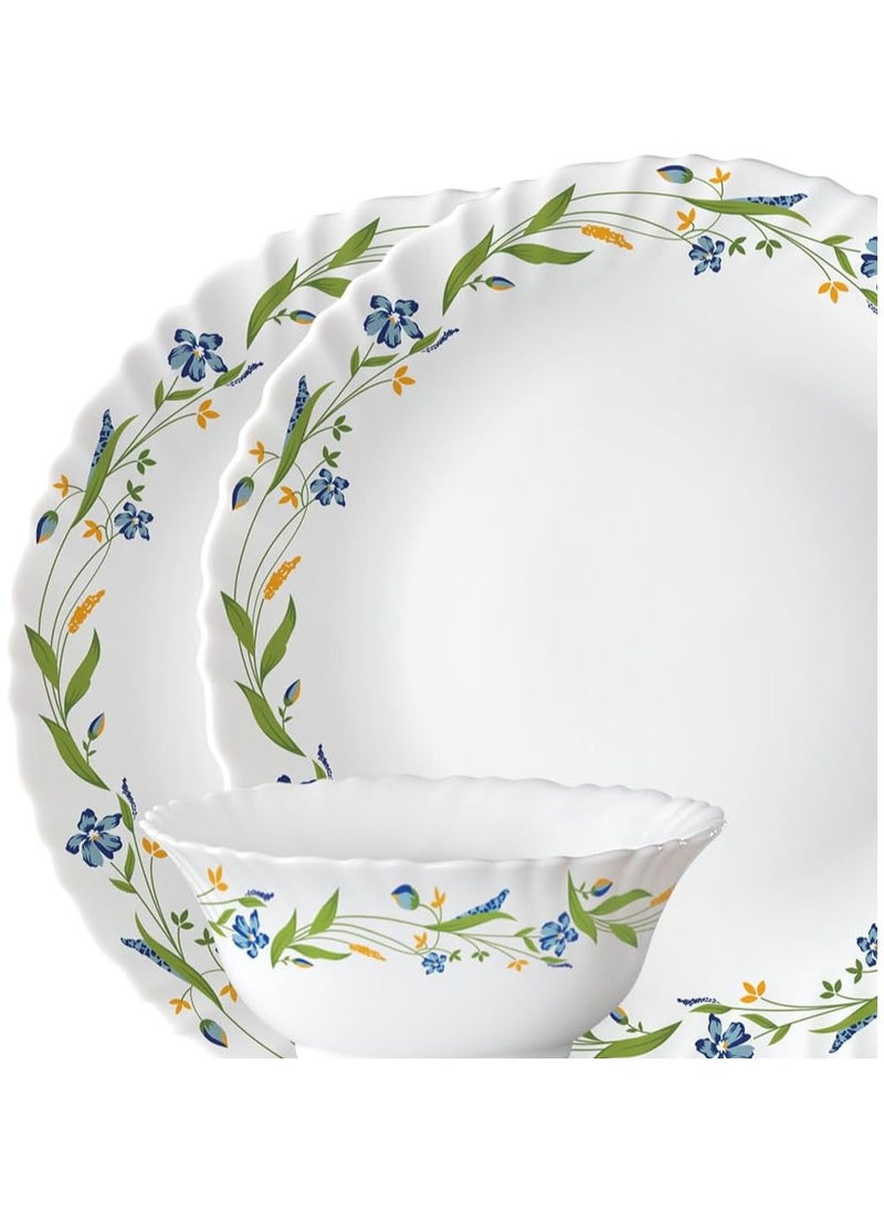 33 Pieces Opalware Dinner Set | Microwave & Dishwasher Safe | Cripper Dinnerware set with 6-Piece Dinner Plate, 6-Piece Side Plate, 1- Piece Rice Plates, 2-Piece Serving Bowl, 6-Piece Soup Bowl, 6-Piece Mug, 6-Piece Spoons-White - pzsku/Z91FAD88A5F9B3DEBB678Z/45/1741766212/4307fed6-c41e-4bbe-b3da-00c3b69a0eeb