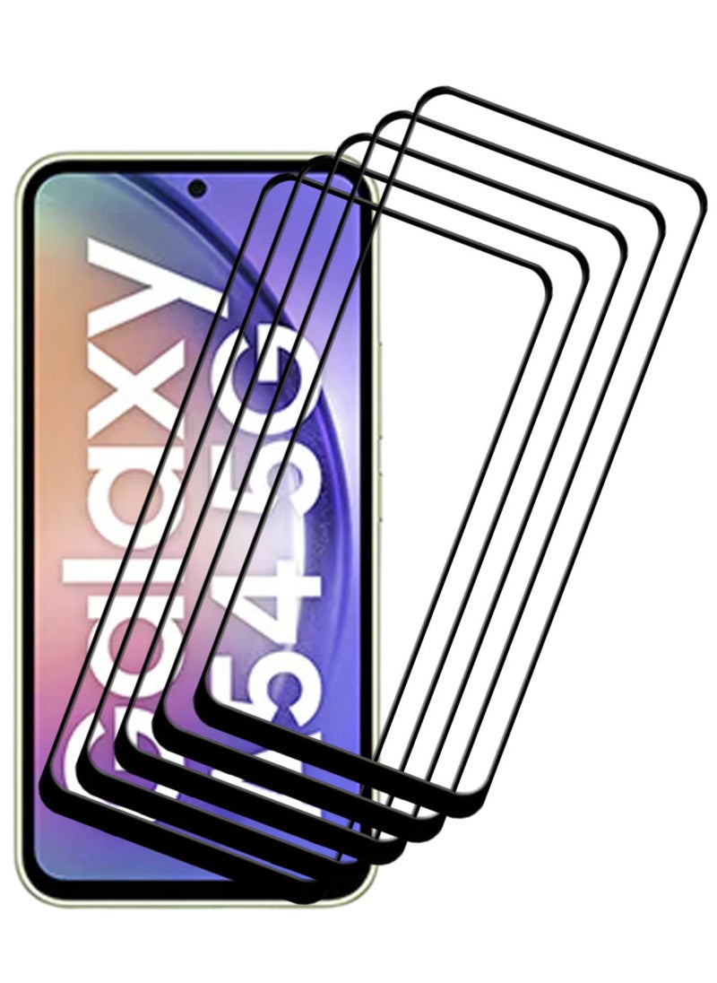 ACLIX 5 Pieces Antistatic ESD Dustproof Premium Quality High Definition Tempered Glass Screen Protector Designed For Samsung Galaxy A54 - Image 1
