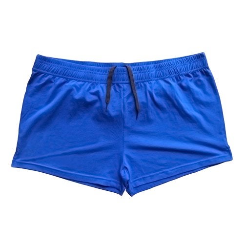 palglg Mens Bodybuilding Shorts 3 Inch Inseam Drawstring Closure Cotton PLN Black+Blue+Grey+Yellow XL - Image 3