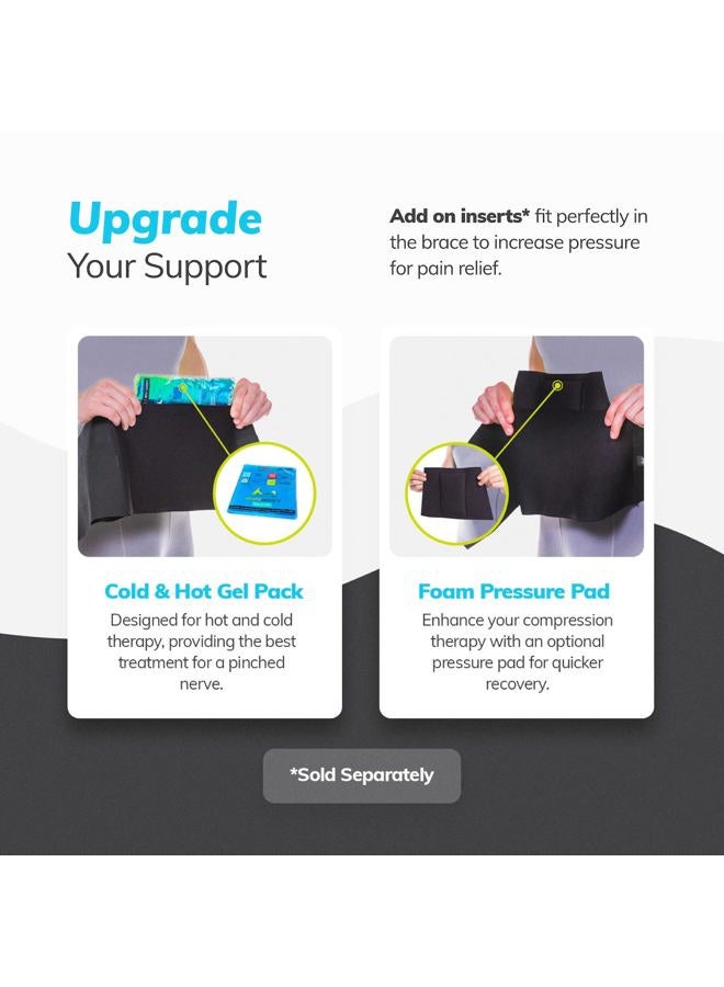 BraceAbility XXXL Plus Size Elastic & Neoprene Compression Back Brace | Lumbar, Waist and Hip Support Belt for Sciatica Nerve Pain, Low Back Pain Relief while Sleeping, Working, Exercising (3XL) - Image 4