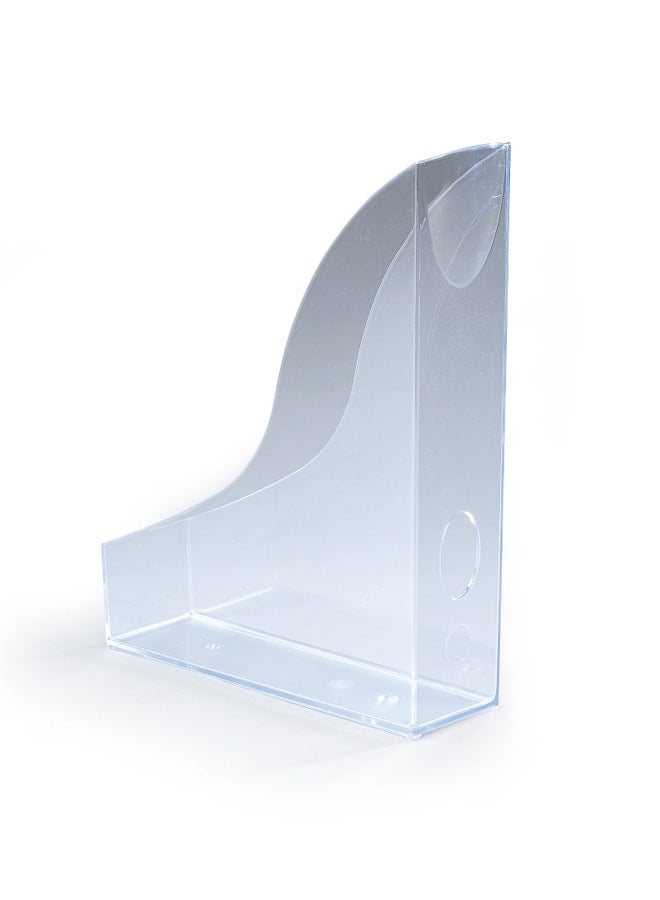 Durable Document Storage Rack for A4 – Translucent A4 File Storage Rack with Grip Hole for Easy Handling, Made in Germany | Portrait Organizer for Catalogues & Brochures - Image 1