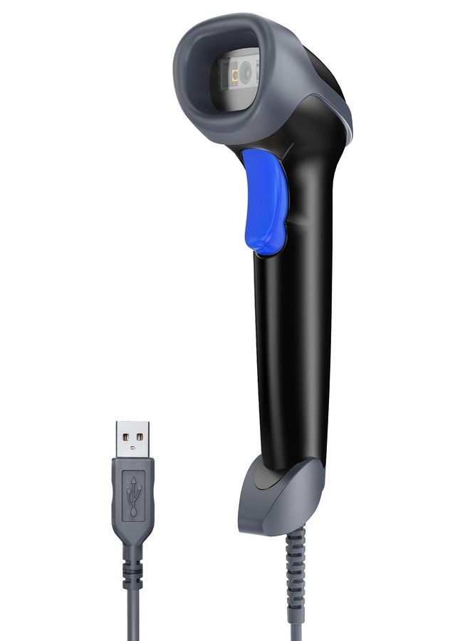 Eyoyo USB 2D Handheld Barcode Scanner, PDF417 Data Matrix Bar Code Reader, Wired Automatic QR Code Scanner with USB Cable for POS Mobile Payment, Convenience Store, Supermarket, Warehouse - Image 1