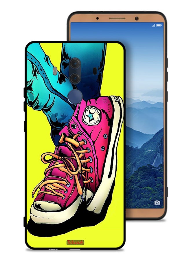 Tolwak Huawei Mate 10 Pro Protective Case Cover Canva Shoes Art - Image 1
