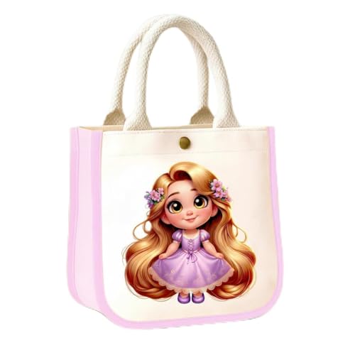 HOBBY INDIA Kids Lunch Bag | Cute & Stylish Mini Tiffin Bag for Boys & Girls | Cute Cotton Cartoon Design I Perfect For Picnic Tuition School, Preschool & Playschool (Barbie) - Image 1