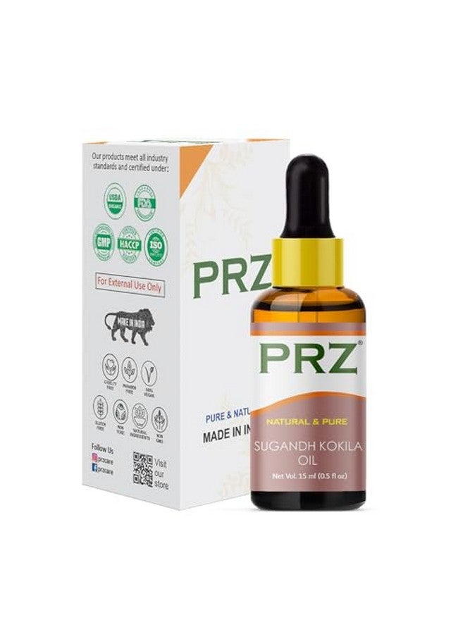 PRZ PRZ Sugandh Kokila Essential Oil - Pure Natural Therapeutic Grade Oil for Skin Care & Hair Care, 15 ml - Image 4