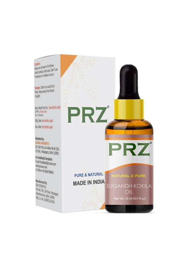 PRZ PRZ Sugandh Kokila Essential Oil - Pure Natural Therapeutic Grade Oil for Skin Care & Hair Care, 15 ml - Image 1