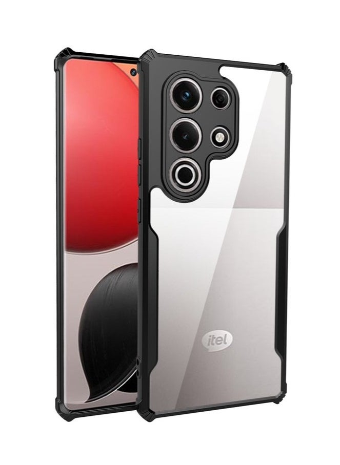 [1+1 Sets] For itel S25 Ultra Case Cover & Screen Protector Phone Case with Anti Drop Function,Tempered Flim
