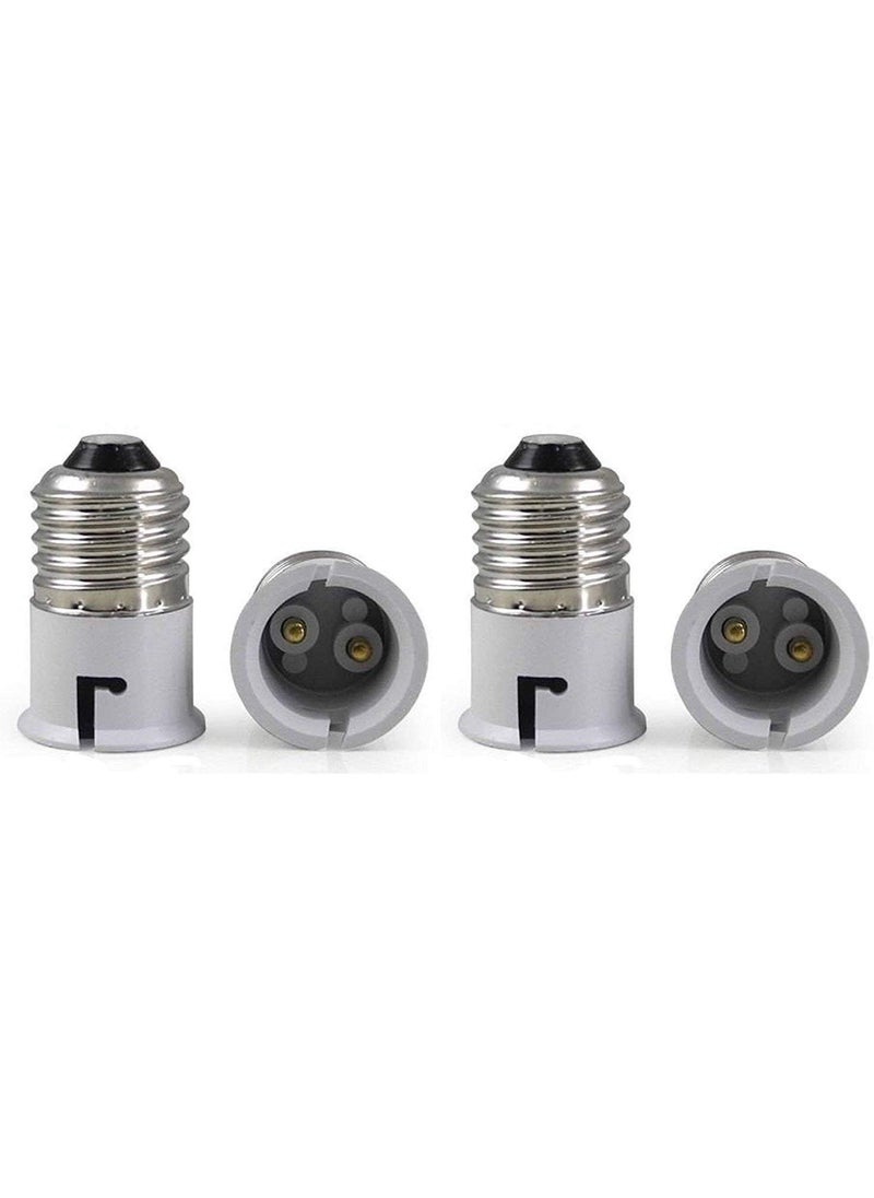 Homenique Homenique E27 to B22 Bulb Convertor Lamp Base Socket Bulb Adapter White Pack of 4 Pieces 