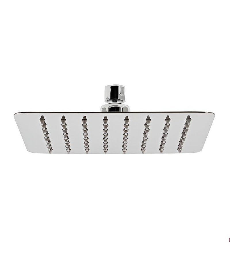 Globex Pure Brass Ultra Thin Square Overhead Shower - Rain Effect 8'' x 8" - Rust & Corrosion Free 