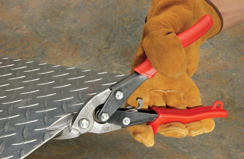 Wiss Crescent MetalMaster Bulldog Straight Snips - Premium Metal Cutter with Spring-Loaded Return - M5R - 9-1/4", Red - Image 2