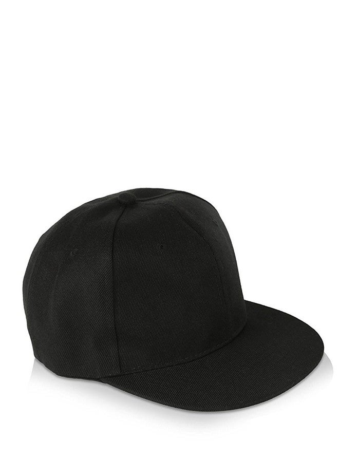 ILU Cap for Men Women Unisex Topi Head Branded Boy's Girl's Hip Hop Caps Adjustable Strap Summer Sports Cricket Gym Dance Cotton Free Size Woolen Fashion Baseball Helmet Snapback Winter (Black) - Image 3