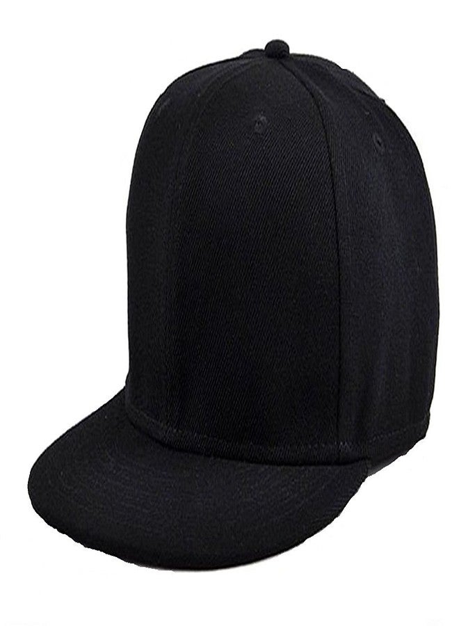 ILU Cap for Men Women Unisex Topi Head Branded Boy's Girl's Hip Hop Caps Adjustable Strap Summer Sports Cricket Gym Dance Cotton Free Size Woolen Fashion Baseball Helmet Snapback Winter (Black) - Image 1