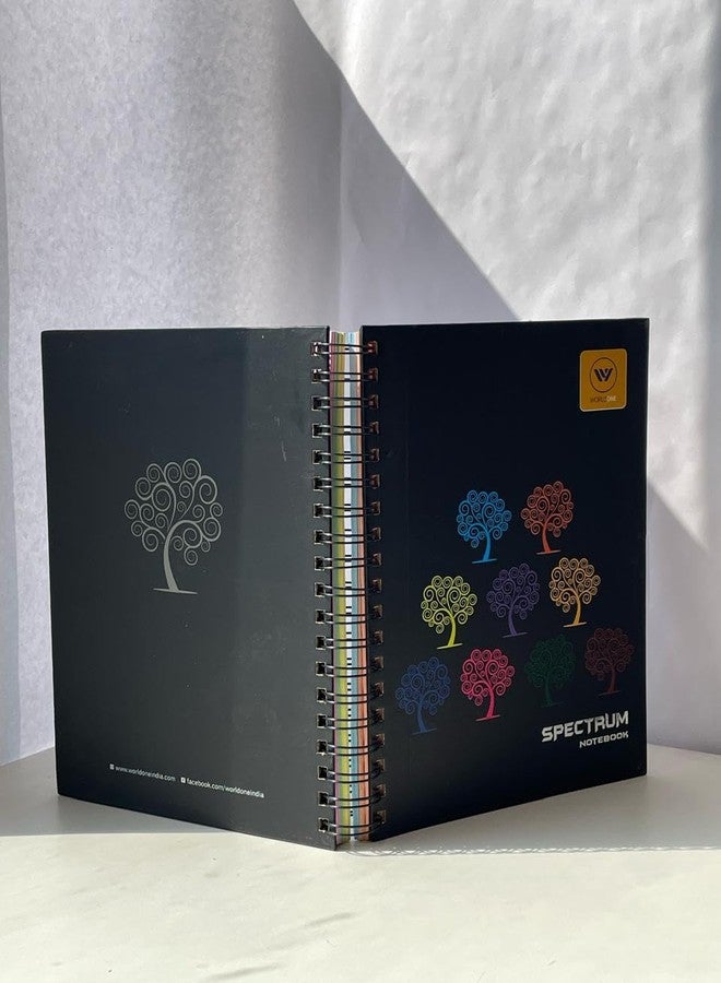 WORLDONE B5 Size, Premium Spectrum Note Book with Hard, Designer Cover, 300-Ruled, 70 gsm Colour coded Pages, Wiro Bound, for Office & Personal use, Pack of 2 - Image 4