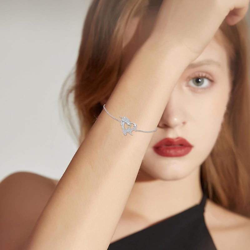 VADMANS Shark Bracelet Sterling Silver Adjustable Charm Shark Bracelet Fashion Animal Jewelry Gift for Women - Image 2