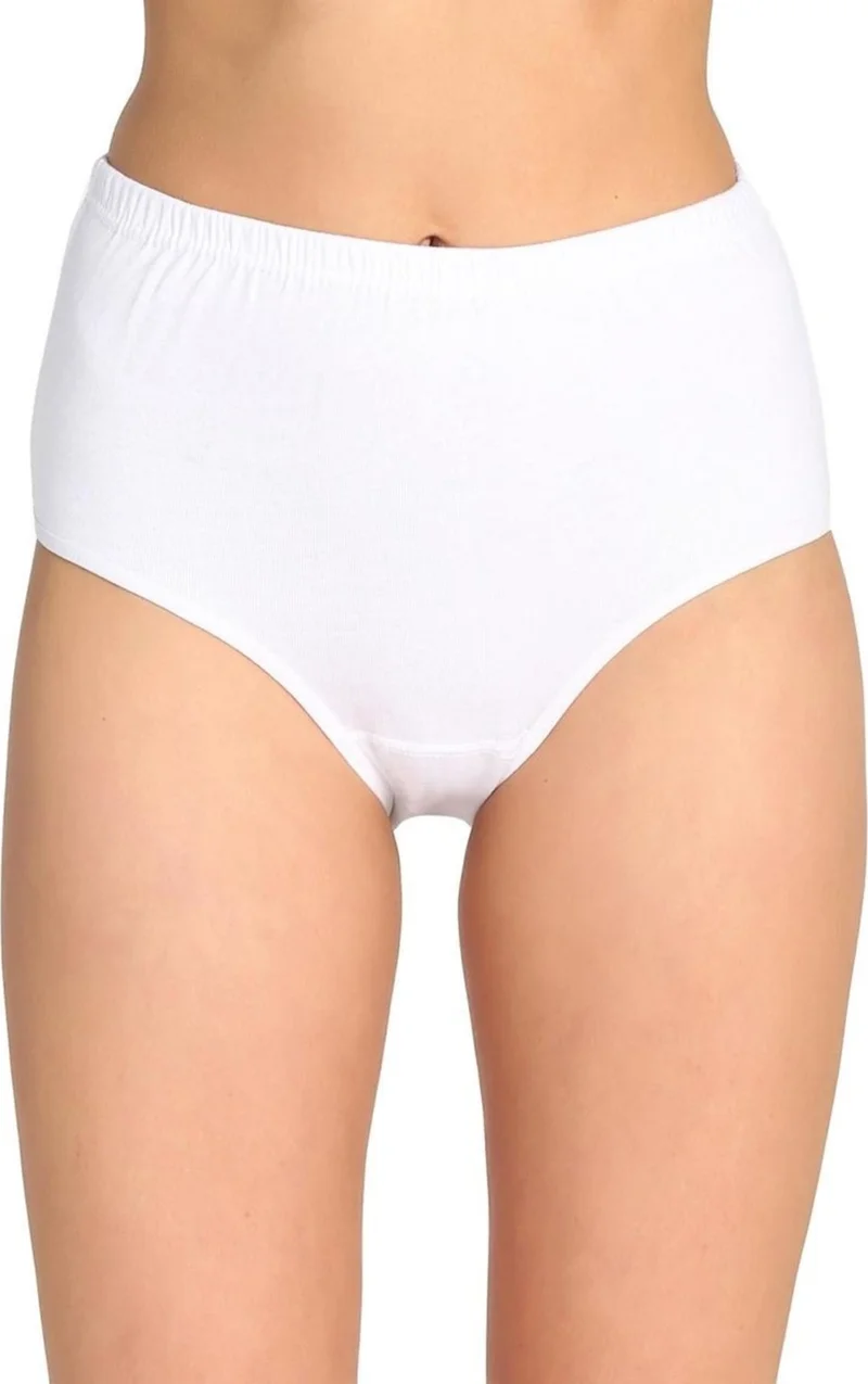 توتكو Passion 6 Pieces Passion Women High Waist Bato Thick Rubber Panties White