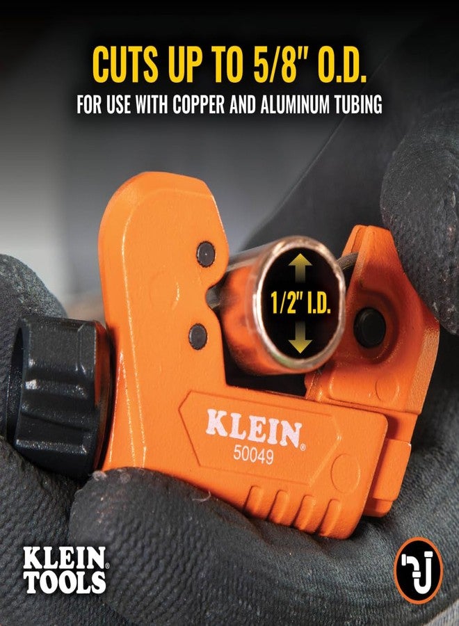 Klein Tools 50049 Nano Tubing Cutter, 1/8 to 5/8-Inch O.D. Cutting Capacity for Aluminum and Copper Tubing, Ultra-Compact Design for Tight Spaces - Image 2