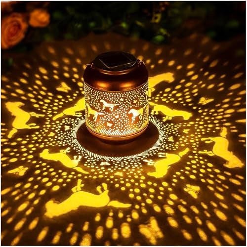 TIGGSY Horse Solar Lanterns Outdoor Waterproof Hanging Solar Lights Horse Gifts for Women Men Metal LED Decorative Light for Yard,Patio,Lawn,Tabletop,Pathway,Landscape,Garden Decor - Image 1