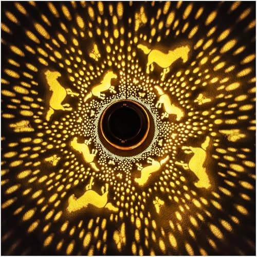 TIGGSY Horse Solar Lanterns Outdoor Waterproof Hanging Solar Lights Horse Gifts for Women Men Metal LED Decorative Light for Yard,Patio,Lawn,Tabletop,Pathway,Landscape,Garden Decor - Image 2