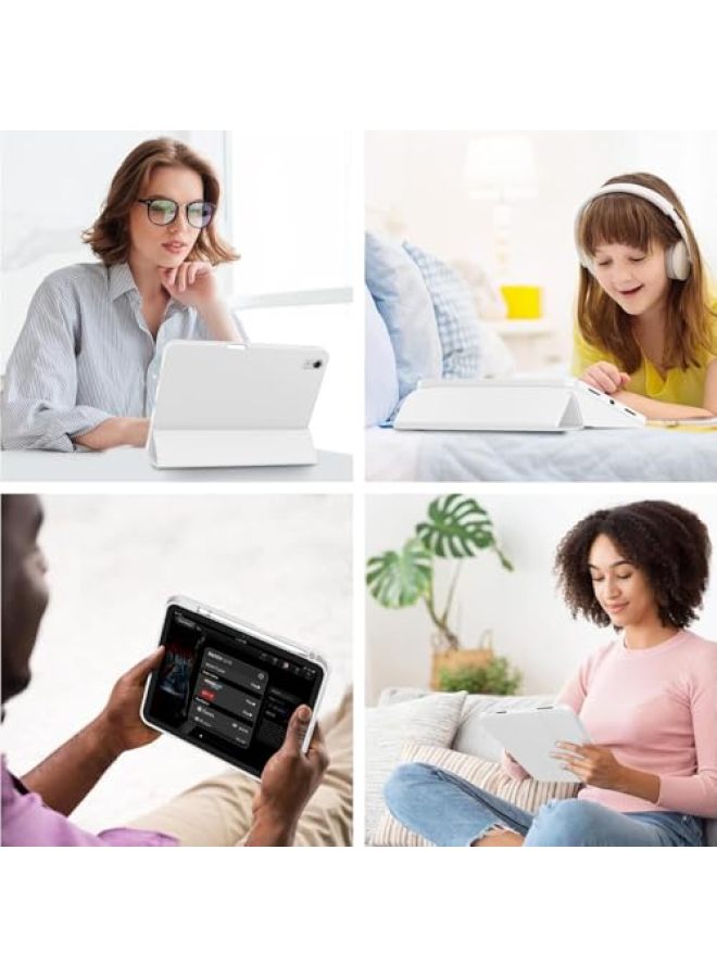 iMieet حافظة iMieet لجهاز iPad (A16)/الجيل العاشر من iPad [11 بوصة 2025/10.9 بوصة 2022]، حافظة ذكية قابلة للطي ثلاثية مع حامل وحامل قلم وظهر TPU ناعم، تدعم Touch ID (أسود) - Image 4