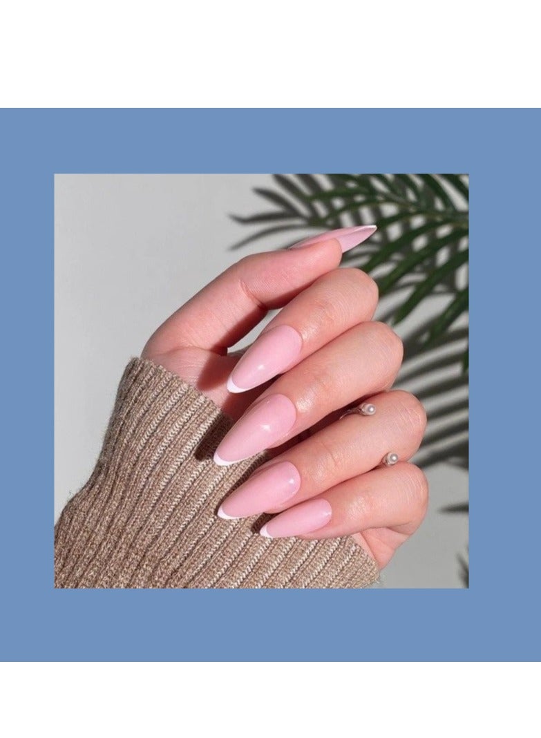 Salon Acrylic Reusable False Nails Set Double Tape and Glue Included - Image 1