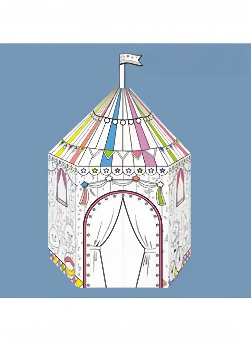 أشغال يدوية إبداعية للتلوين من الورق المقوى المصغر، بيت ألعاب ألغاز ثلاثي الأبعاد، ألعاب رسم ملونة خفيفة الوزن، بيت لعب للأطفال، ألعاب تعليمية ذات خيال إبداعي يمكن تجميعها ورسمها - Image 5