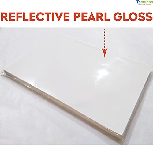 TeQuiero Photo Inkjet Vinyl Sticker Paper Glossy Waterproof Sheets Pearl Self Adhesive A4 Size Vinyl Photo Paper (Inkjet) - 25 Sheets - Image 4