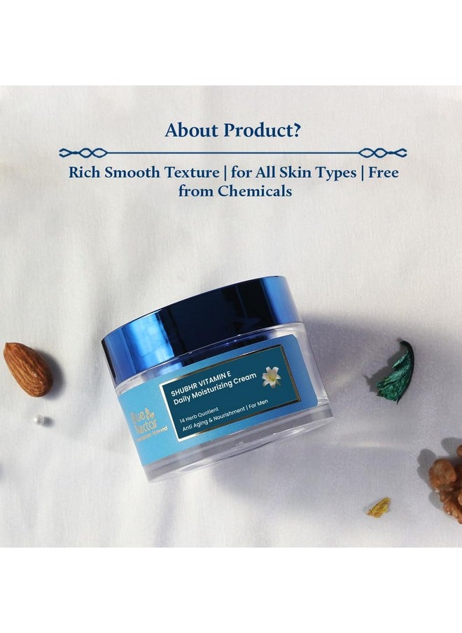 Blue Nectar Face Cream For Men, Daily Moisturizing Anti Aging Cream For Men With Face Glow For Oily Skin And Normal Skin 50 G  - Image 5