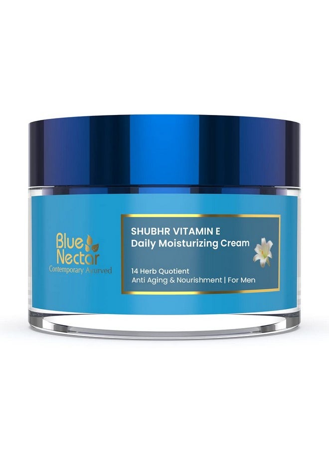 Blue Nectar Face Cream For Men, Daily Moisturizing Anti Aging Cream For Men With Face Glow For Oily Skin And Normal Skin 50 G  - Image 1