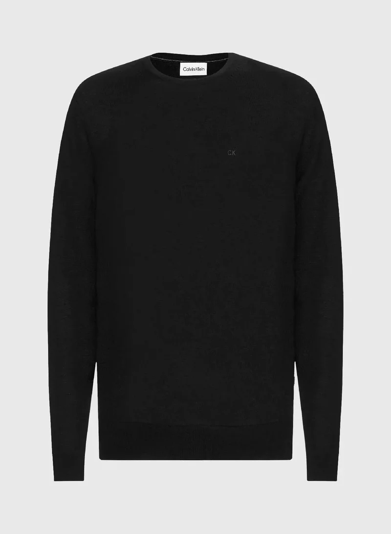 Calvin Klein Ck Black Merino Wool Jumper for Men | Best Price UAE