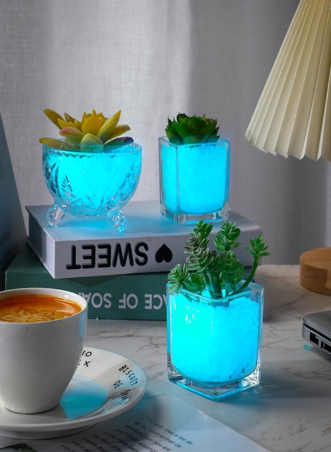 Landical 40000 Pcs 3-5mm Glow in The Dark Rocks for Fish Tank Aquarium Luminous Gravel Bulk Pebble Craft Small Landscaping Glow Sand Stone for Potted Plant Succulent Decor, 2.2 Lb/ 1 kg(Light Blue) - Image 4