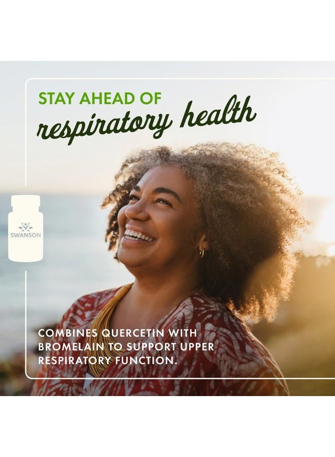 SWANSON Quercetin & Bromelain, 500 mg / 156 mg 100 Caps - Image 2