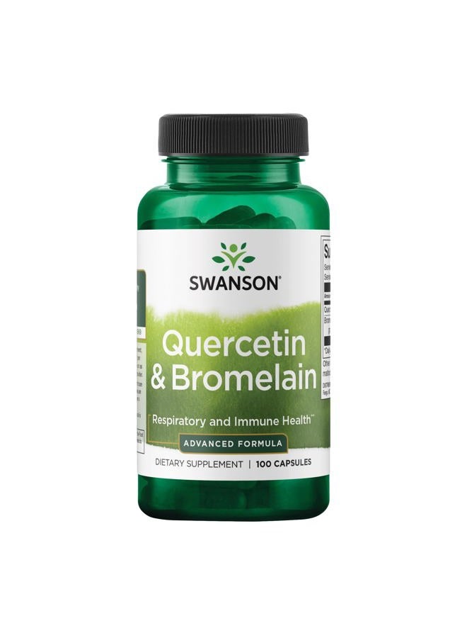 SWANSON Quercetin & Bromelain, 500 mg / 156 mg 100 Caps - Image 1