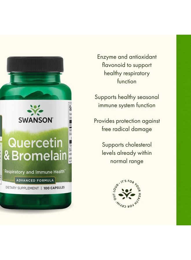 SWANSON Quercetin & Bromelain, 500 mg / 156 mg 100 Caps - Image 4