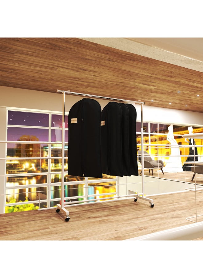 HANGERWORLD 40" Garment Bag Suit Bags for Closet Storage Breathable Clothes Cover Dust Protector (1 Pack, Black)