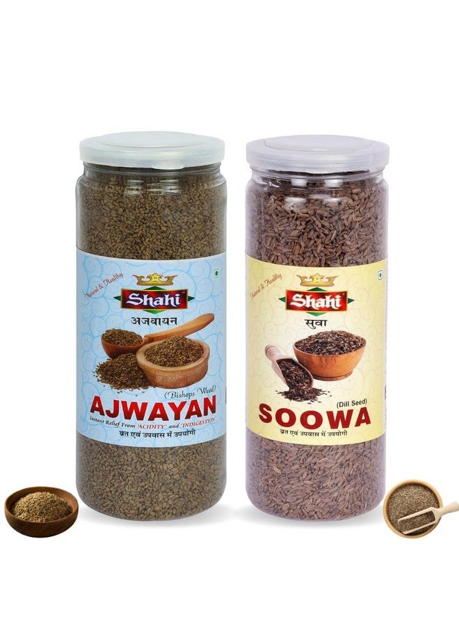 Shahi 100% Organic Roasted Ajwain Seeds 200 grams & Organic Dill(Suva) Seeds 200 grams Pack | Carom Seeds | Aromatic Digestive Support | Sathakuppai Seeds | Suva/Soowa Dana - Image 1