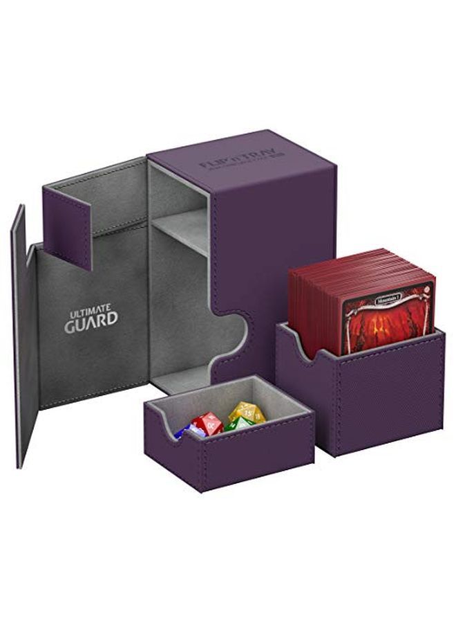 Ultimate Guard Flip´N´Tray Deck Case 80+ Standard Size Xenoskin Purple Carte - Image 2