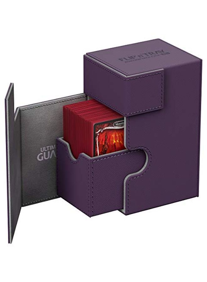 Ultimate Guard Flip´N´Tray Deck Case 80+ Standard Size Xenoskin Purple Carte - Image 3