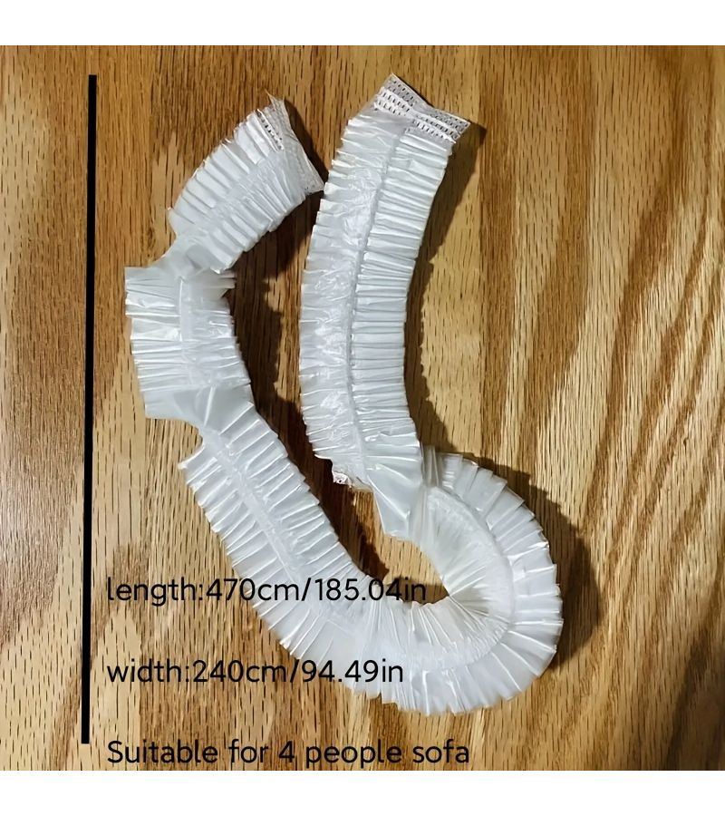 غطاء أتربة للأثاث مقاس 152.5 × 94.45 بوصة، واقي بلاستيكي شفاف للاستخدام المنزلي والخارجي - Image 5