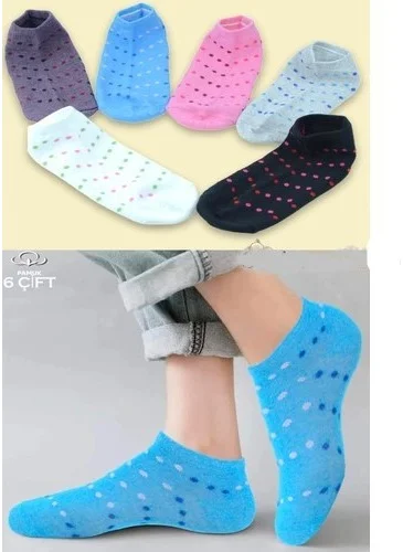 Esinti Women's Socks Booties Colorful Women's Socks Short Summer Socks 6 Pieces