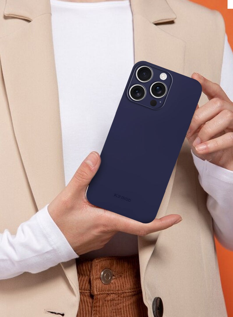 KZDOO ( for iPhone 15 Pro Max ) Ultra Thin Case Cover Air Skin Series Back Cover Sturdy Durable Case Drop Protection Cover - Transparent Blue - Image 5