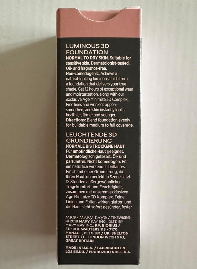 Mary Kay TimeWise Luminous 3D Foundation 1 Fl oz. / 30 ml - Ivory C 100 - Image 3