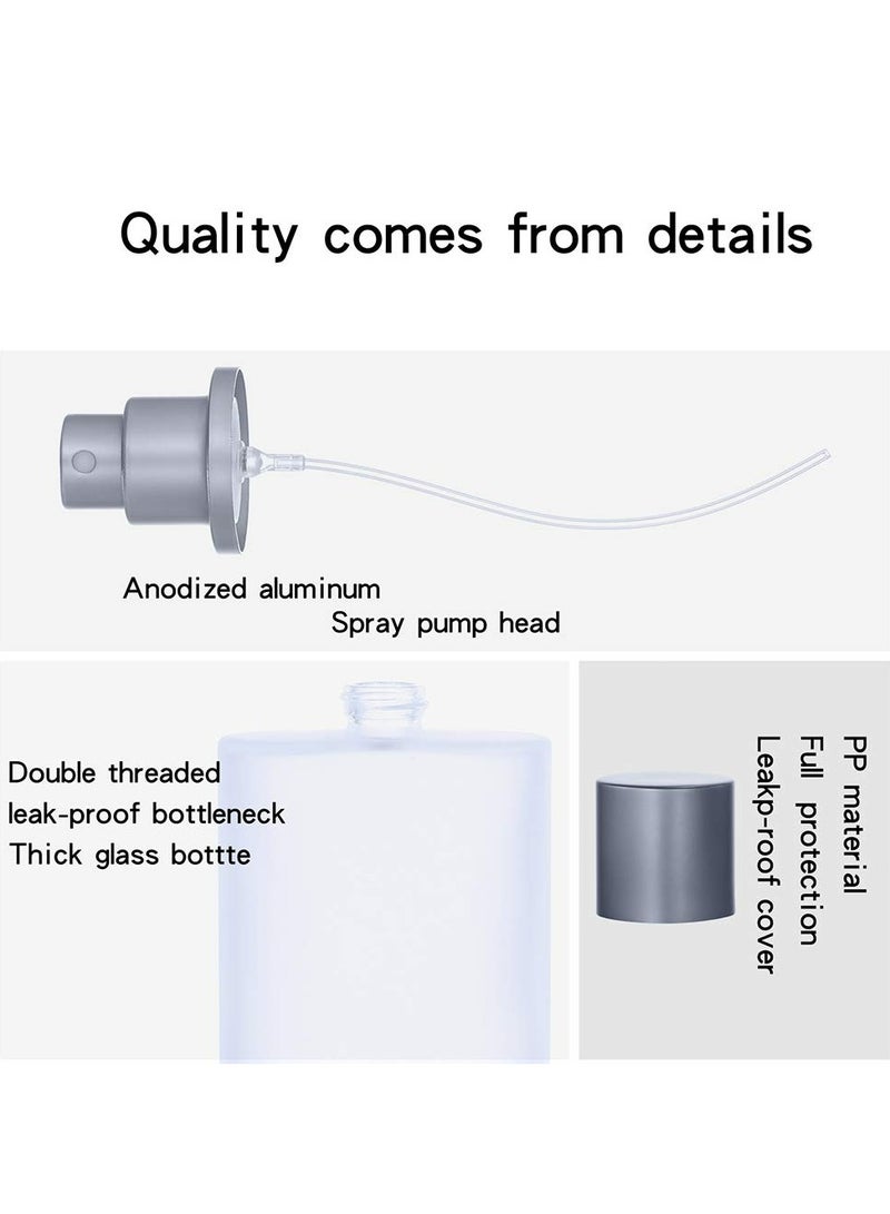 Glass Perfume Spray Bottle Atomizer - 100ml Smokey Glass Design