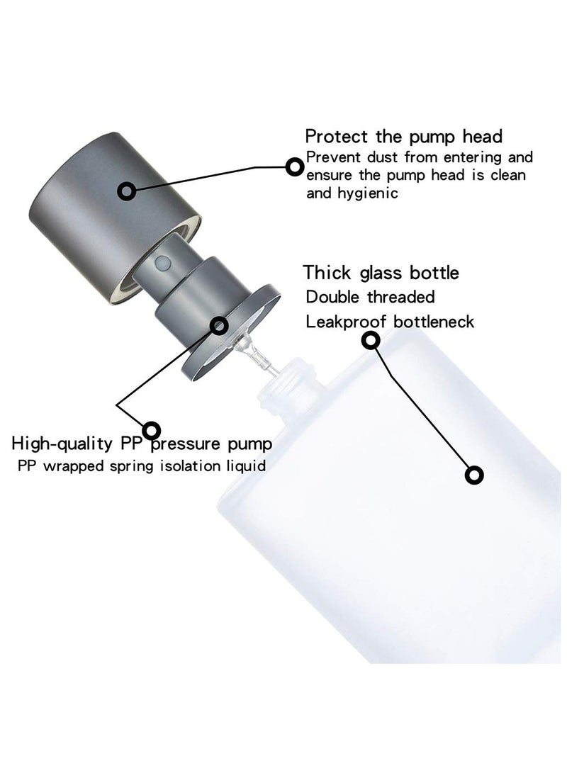 Glass Perfume Spray Bottle Atomizer - 100ml Smokey Glass Design