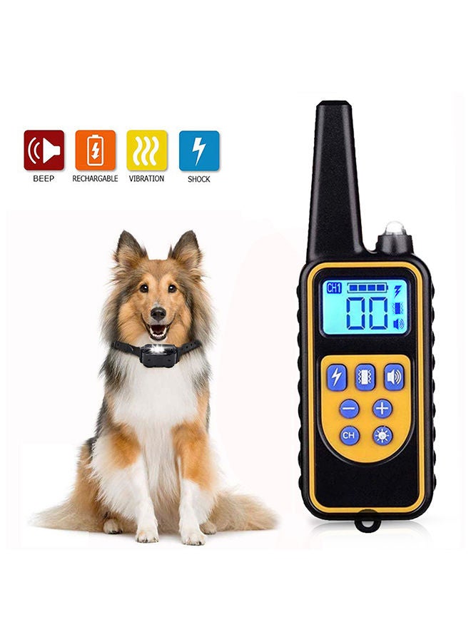 NIBEMINENT Rechargeable Dog Training Remote Controller Black/Yellow - Image 2