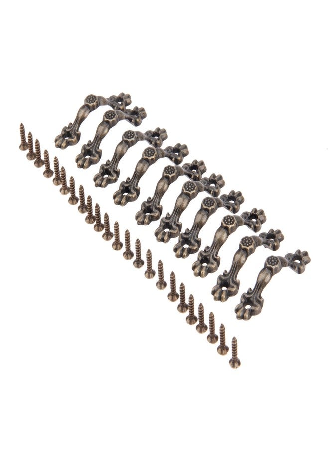 Dophee 10Pcs Vintage Style 1.69"x0.43" Decorative Handle Pull Knob for Kitchen Cupboard Door Cabinet Wardrobe Drawer Jewelry Box - Image 1