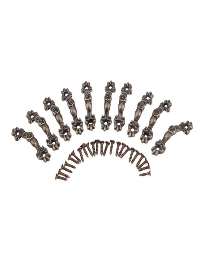Dophee 10Pcs Vintage Style 1.69"x0.43" Decorative Handle Pull Knob for Kitchen Cupboard Door Cabinet Wardrobe Drawer Jewelry Box - Image 2