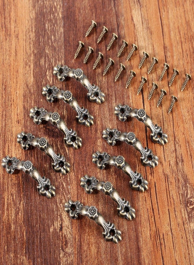Dophee 10Pcs Vintage Style 1.69"x0.43" Decorative Handle Pull Knob for Kitchen Cupboard Door Cabinet Wardrobe Drawer Jewelry Box - Image 4